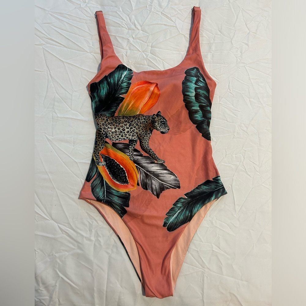 Mavrans Fruta Bomba One Piece Coral Pink Swimsuit Size XS